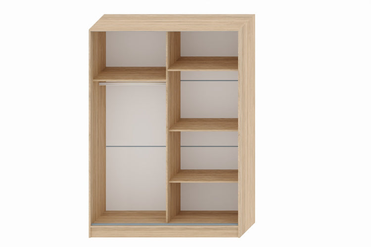Dulap Domino, culoare sonoma, 146x60x203 cm - La Cucu