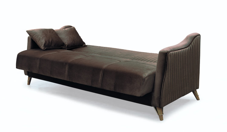 Canapea 3 locuri extensibila Rania, maro