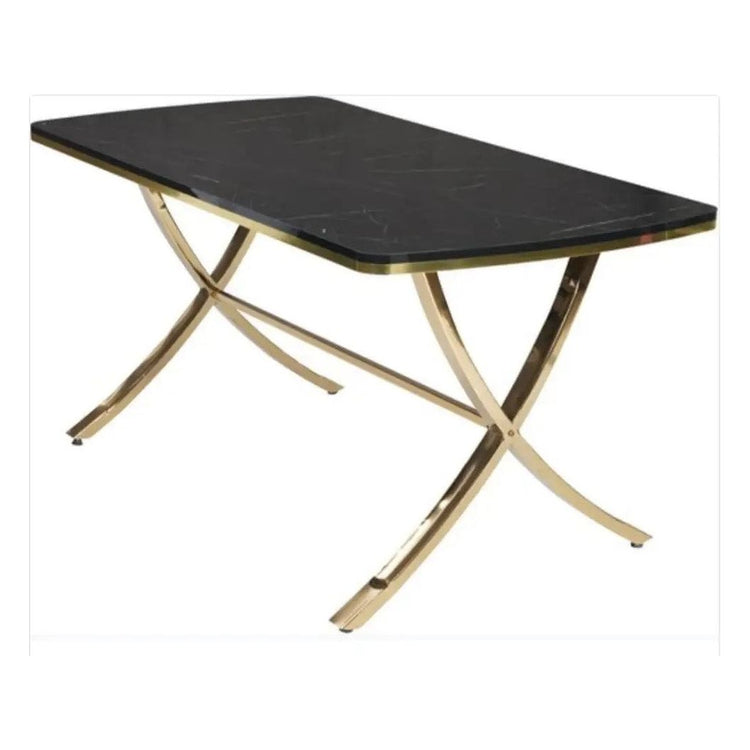 Masă Fixă de Lux Arma, Auriu, 160x80x80 cm - La Cucu