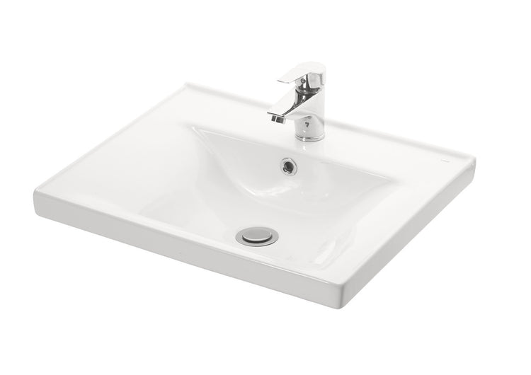 Bază MDf și lavoar, seria 756, 60cm, sertare, Alb/Antracit