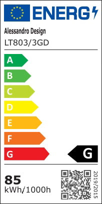 Lustra LED suspendata cu telecomanda ELIZABETH, 85W, 3 Cercuri, lumina Rece/Calda/Neutra, Dimabila, Auriu Lucios, Inaltime Reglabila
