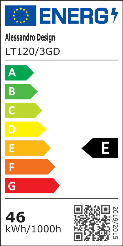 Lustra LED cu telecomanda KILLIAN 46W, 3 Cercuri, lumina Rece/Calda/Neutra 3000K/4000K/6000K, Dimabila, Auriu Alb