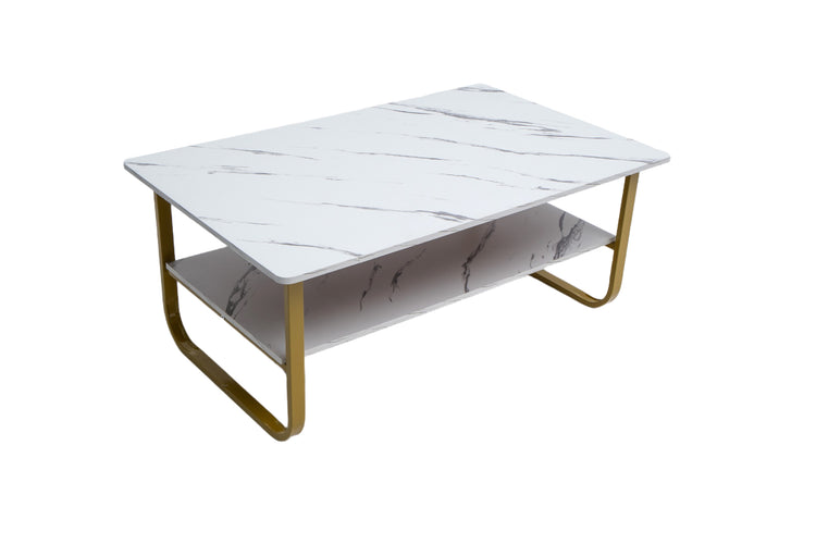 Masa cafea HT-229, 100x60 cm, alb, MDF