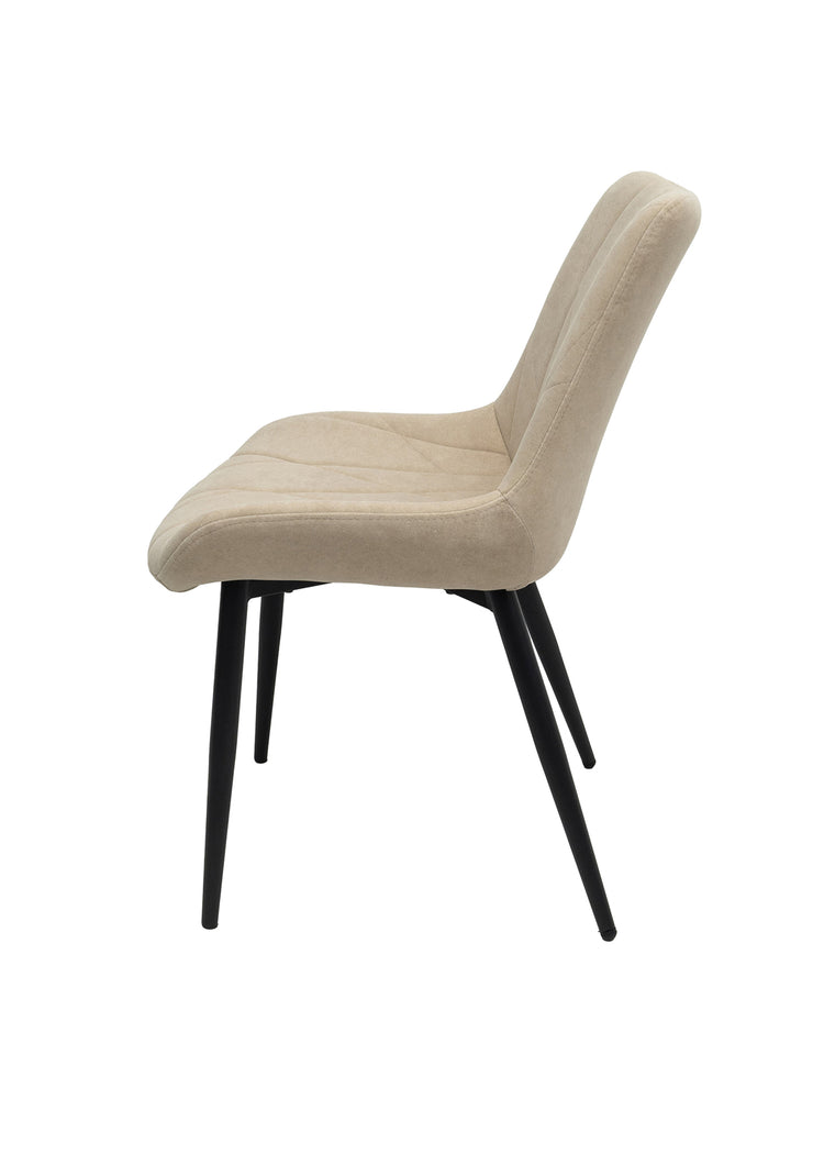 Scaun ML-1, tapitat stofa, crem