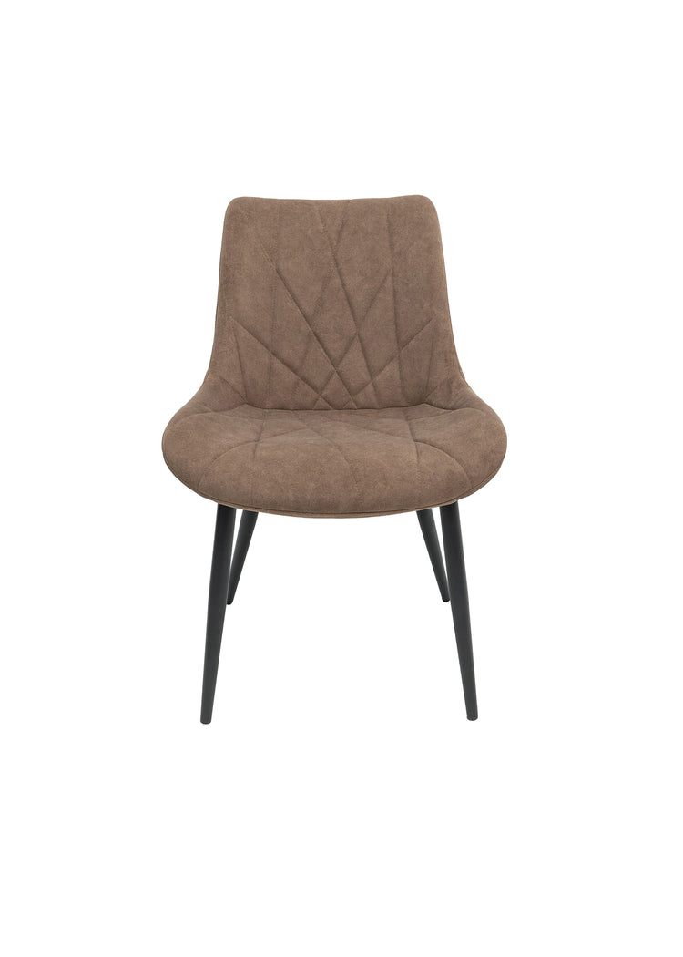Scaun ML-1, tapitat stofa, maro