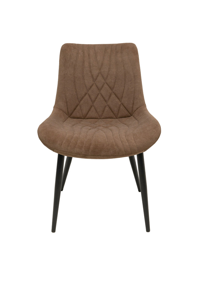 Scaun ML-2, tapitat stofa, maro