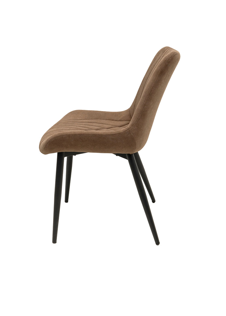 Scaun ML-2, tapitat stofa, maro