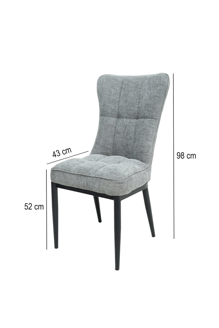 Scaun ML-3, tapitat stofa, gri