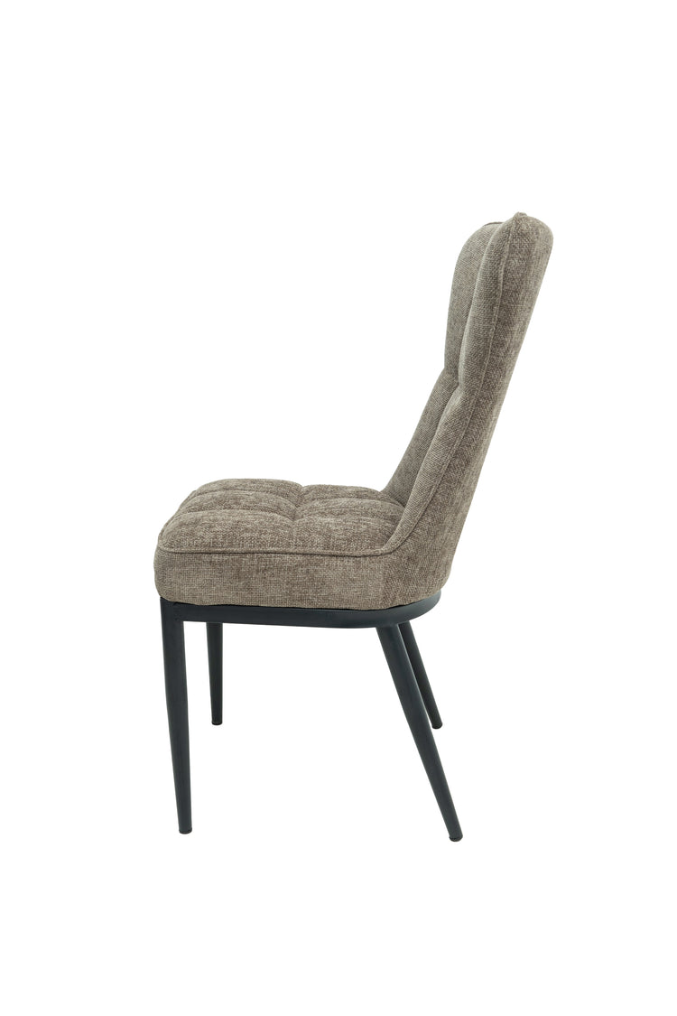 Scaun ML-3, tapitat stofa, maro