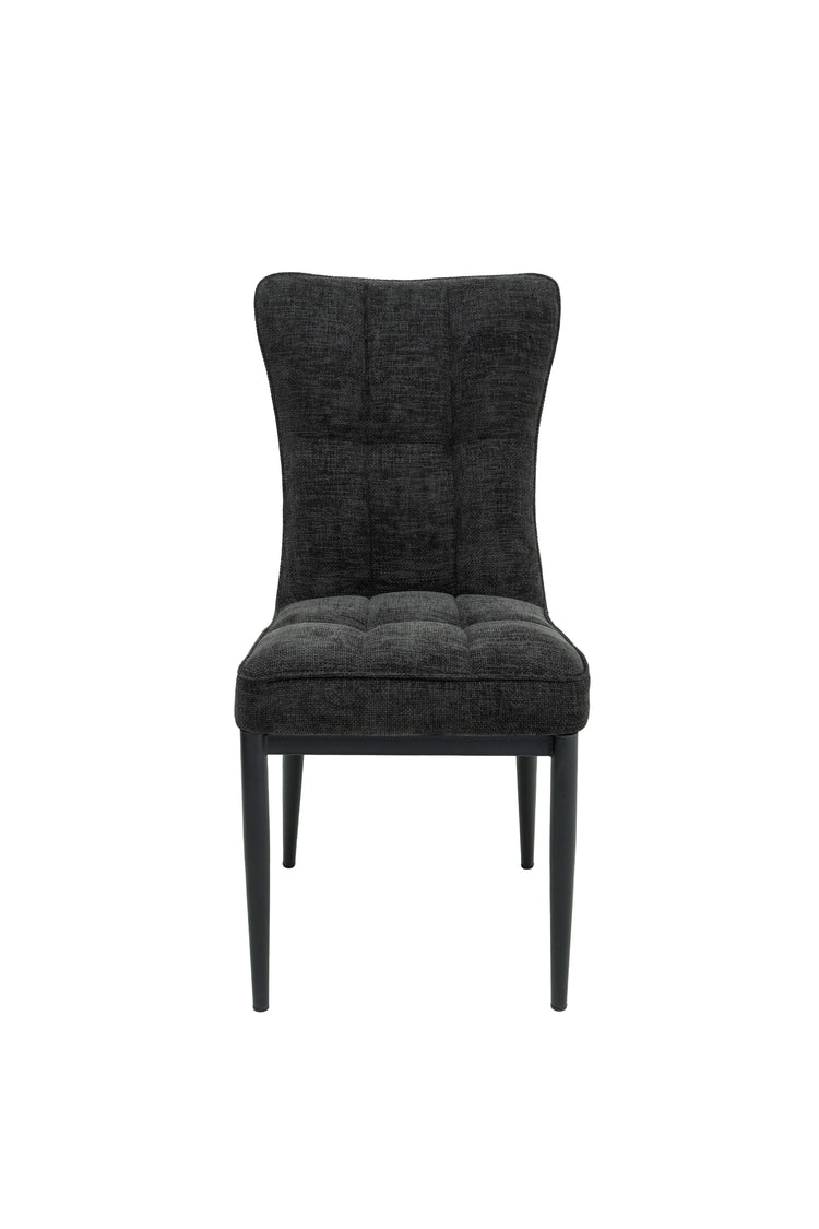 Scaun ML-3, tapitat stofa, negru