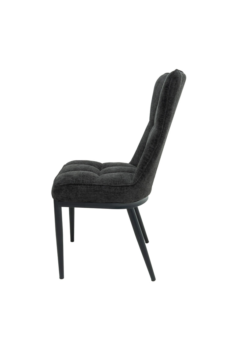 Scaun ML-3, tapitat stofa, negru