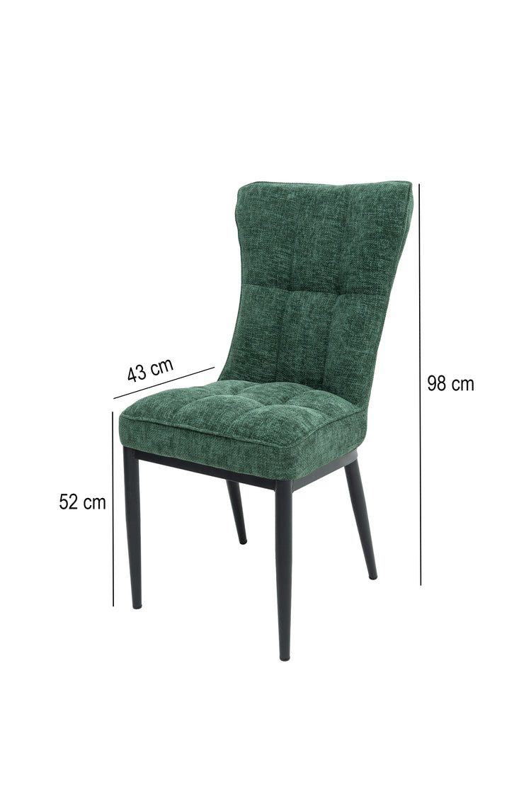 Scaun ML-3, tapitat stofa, verde