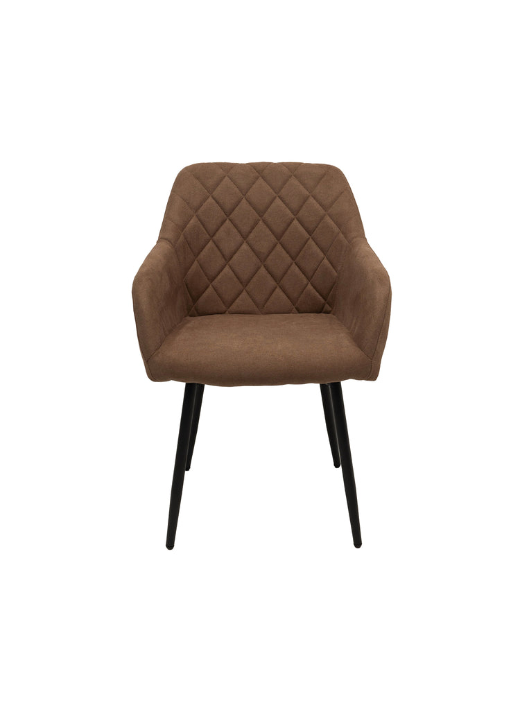 Scaun ML-5, tapitat stofa, maro