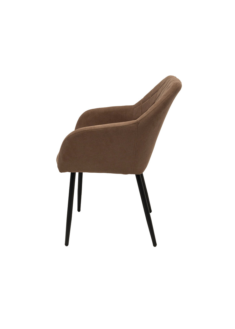 Scaun ML-5, tapitat stofa, maro