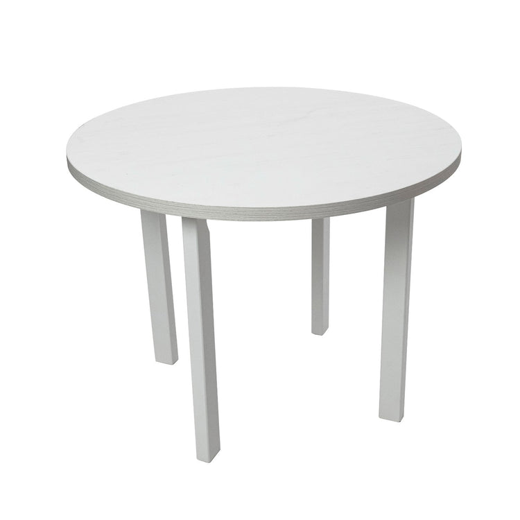 Masa living poli2 b, alb, 100 x 100 x 76 cm, lemn masiv de pal/fag