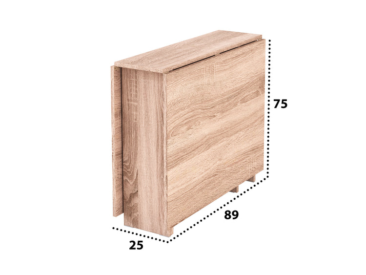 Masa pliabila fold, 161x75x89 cm, sonoma