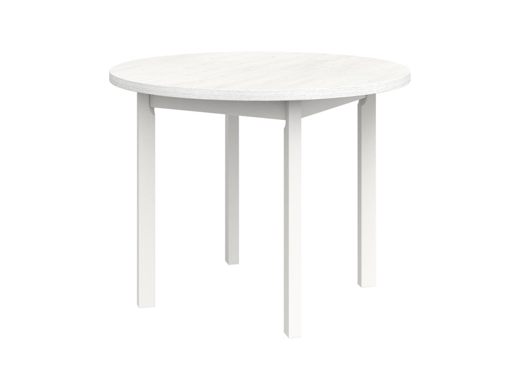 Masa living poli2 b, alb, 100 x 100 x 76 cm, lemn masiv de pal/fag