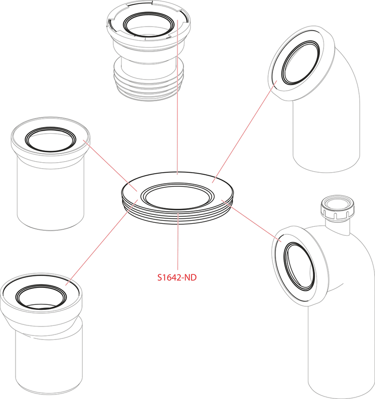 Cot WC – conector 90° A90-90
