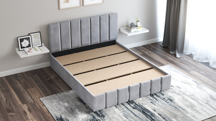 Pat Venezia, 160x200 cm, gri deschis/argintiu, suport saltea