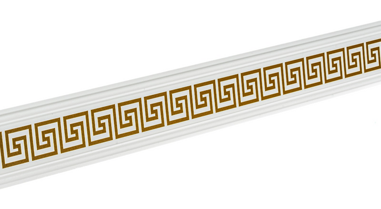 BAGHETA DECORATIVA DUROPOLIMER DP13-VER ALB AURIU 60MM