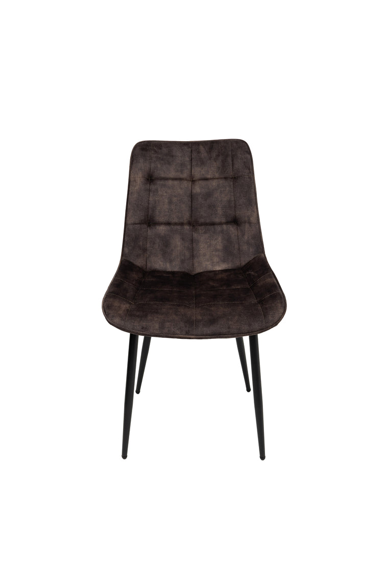 Scaun living HT1, stofa, maro inchis