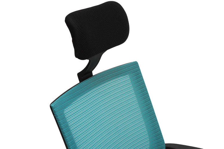 Scaun birou S-231, albastru/roz, mesh textil