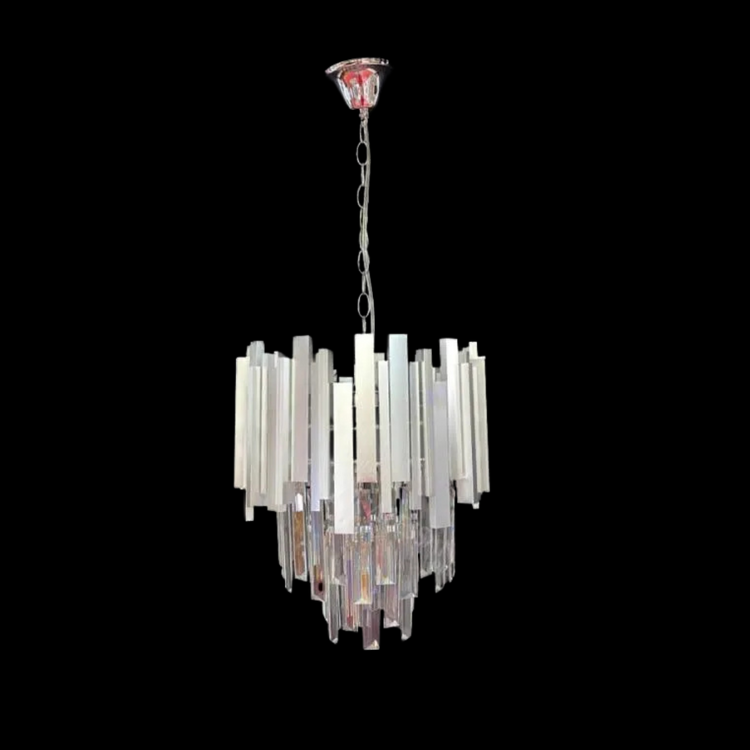 Candelabru Cristal Mateo 6x E14 Argintiu