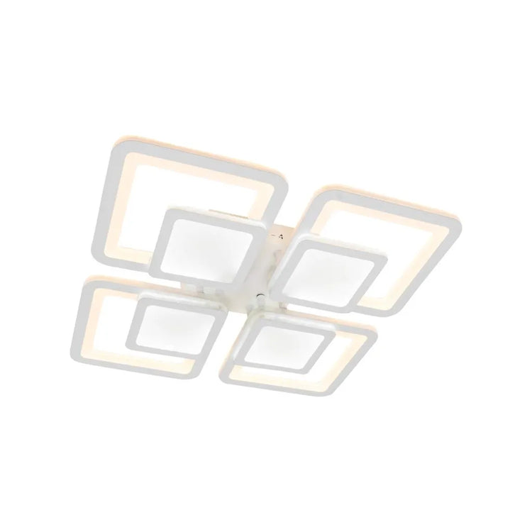 Lustra LED cu Telecomanda 'Susan', Alessandro Design, 77W, lumina Rece/Calda/Neutra, dimabila, alb LT804/4WH