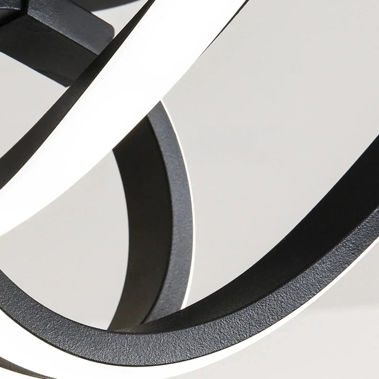 Lustra LED VERTEX Pulse, 24W, Ondulata, Lumina Rece/Calda/Neutra, Negru