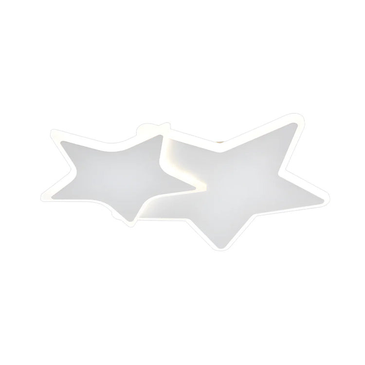 Lustra LED cu telecomanda 41W, Stele, lumina Rece/Calda/Neutra, Dimabila, Alb