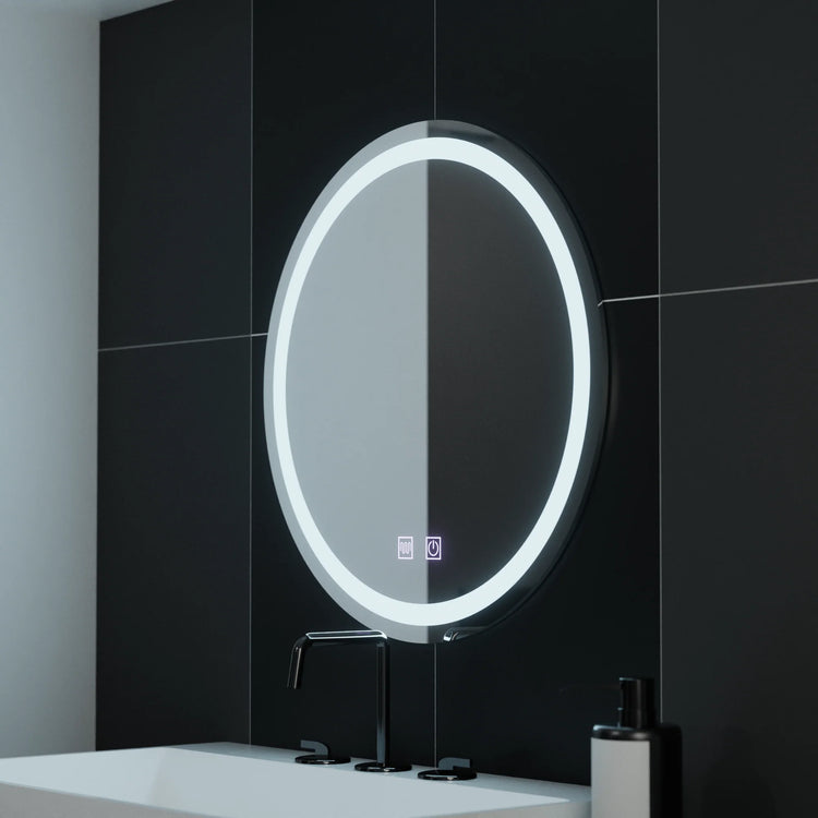 Oglinda LED Rotunda, 60cm, Lucea Touch, Sistem Dezaburire, Dimabila