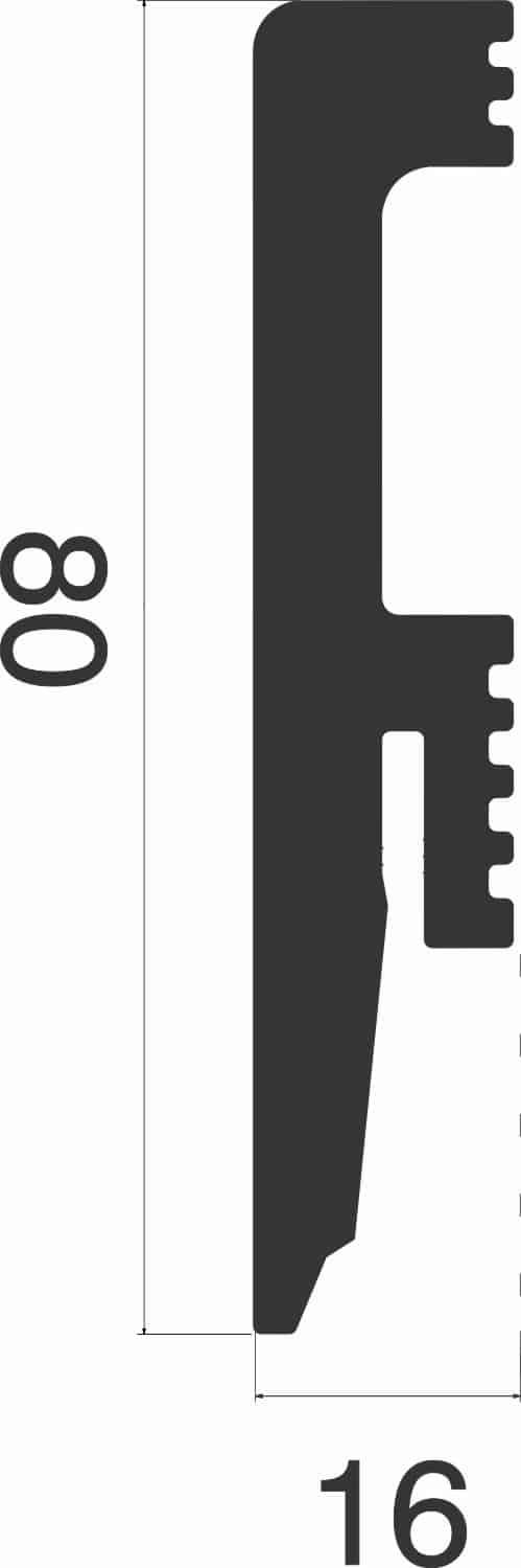 PLINTA POLIMER COLECTIA AMBER, 80mm