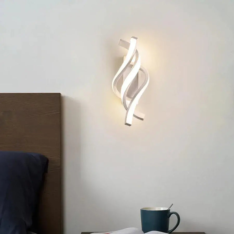 Aplica LED Reid 20W Ondulata Lumina Rece/Calda/Neutra Metal si SIlicon Alb AL860WH