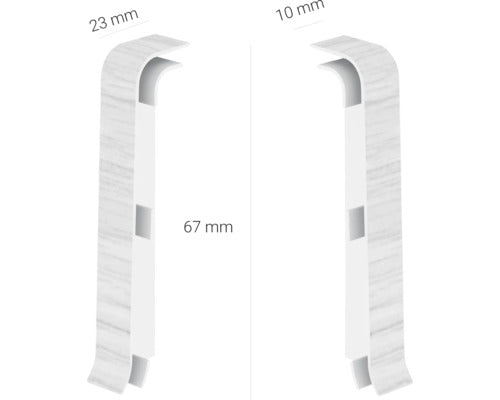 Capăt pentru plintă parchet Vilo 602, 2 bucăți