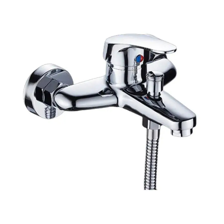 Baterie Cadă Korman Technik, Para Dus Si Furtun Inclus, Aliaj, Cartus Ceramic, Crom, CD001