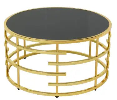 Masuta de cafea Royal Mare rotunda, auriu