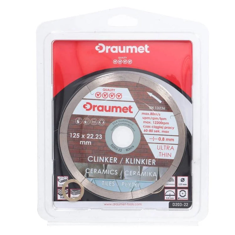 Disc diamantat Ultra-Subtire pentru ceramica portelanata 125x0.8mm