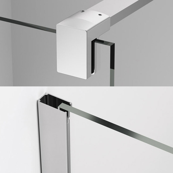 Paravan Walk-In Mara Crom, easy clean, sticla 8mm, 120x195 - La Cucu