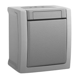Intrerupator simplu IP54 Pacific Panasonic, PT, gri
