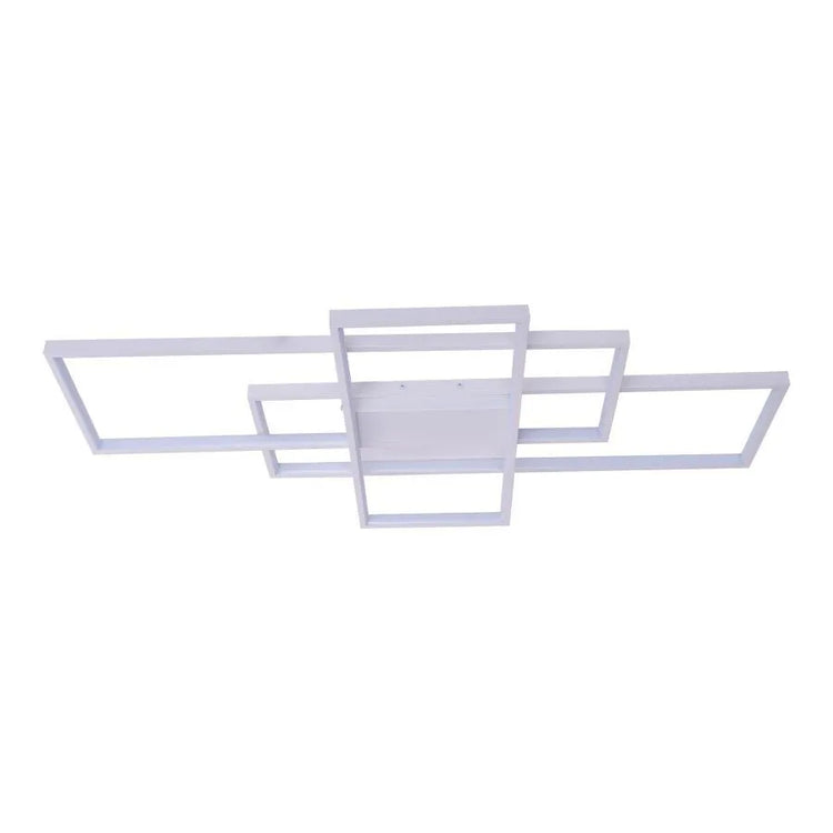 Lustra LED cu telecomanda LANDEN 184W, 3 Elemente, lumina Rece/Calda/Neutra, Dimabila, Alb