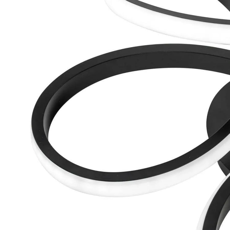 Lustra LED cu telecomanda HELIX 63W, lumina Rece/Calda/Neutra, Dimabila, Negru