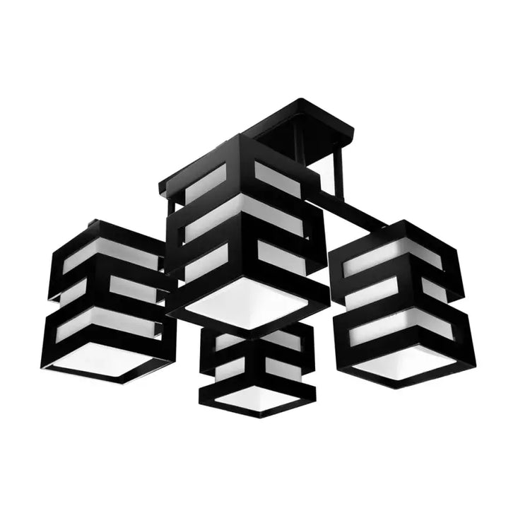 Lustra Vanja, 4*E27, Negru, Metal LC890/4