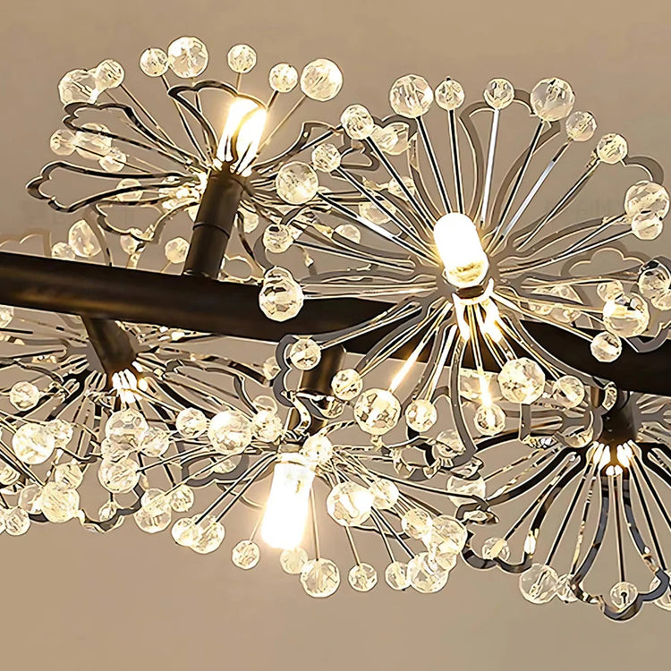 Candelabru Cristal PETERHOF Magno, Diametru 62cm, 25XG4, Negru, Inaltime Reglabila