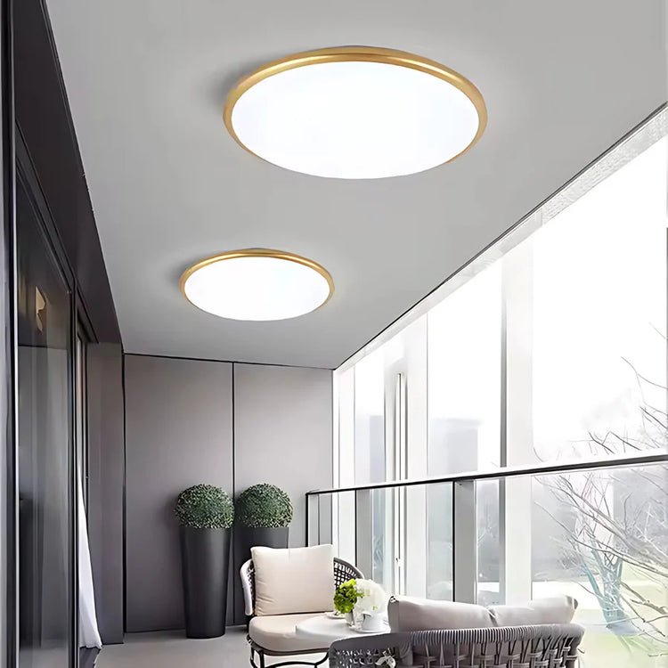 Plafoniera LED SOLIS 37cm 33W Lumina Neutra Auriu