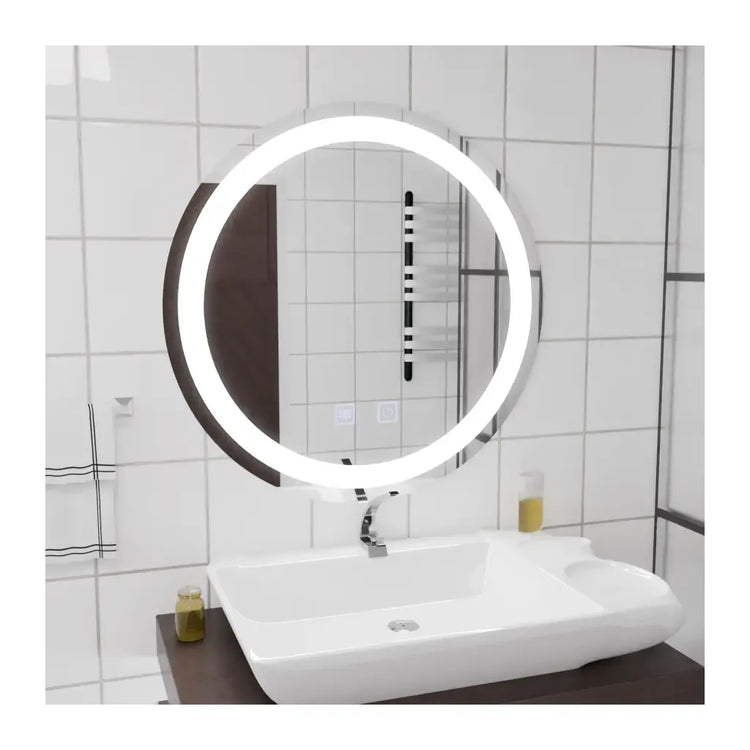 Oglinda LED Rotunda 50cm Lucea Touch Sistem Dezaburire