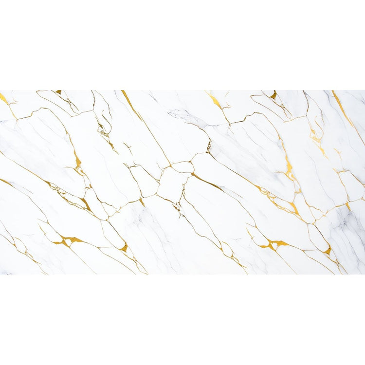 Panou Decorativ, SPC, marmura Alb/Gold Modern, 2440 x 1200 x 3 mm, 2,92 mp