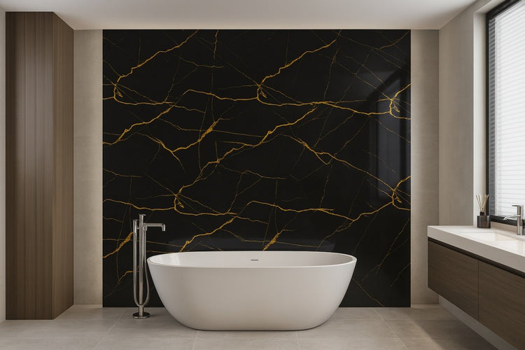 PANOU SPC IMITATIE MARMURA 244X120CM P4 NEGRU