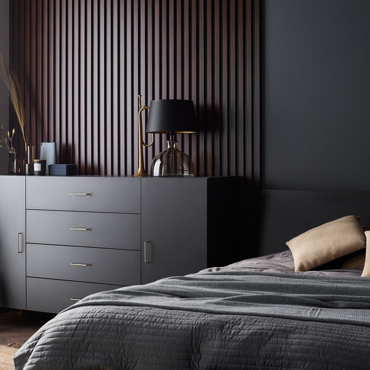 Panou riflaj LINERIO M-LINE CHOCOLATE 2650 x 122 x 12 mm