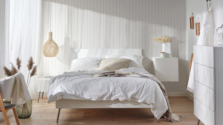 Panou riflaj LINERIO M-LINE WHITE 2650 x 122 x 12 mm