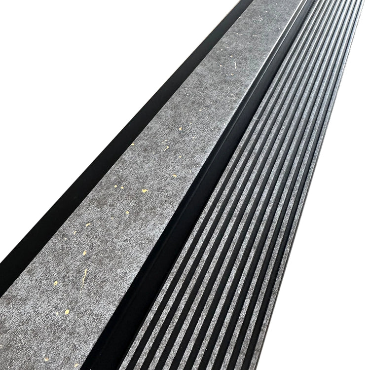 Riflaj decorativ negru cu gri, elegant, 120 mm